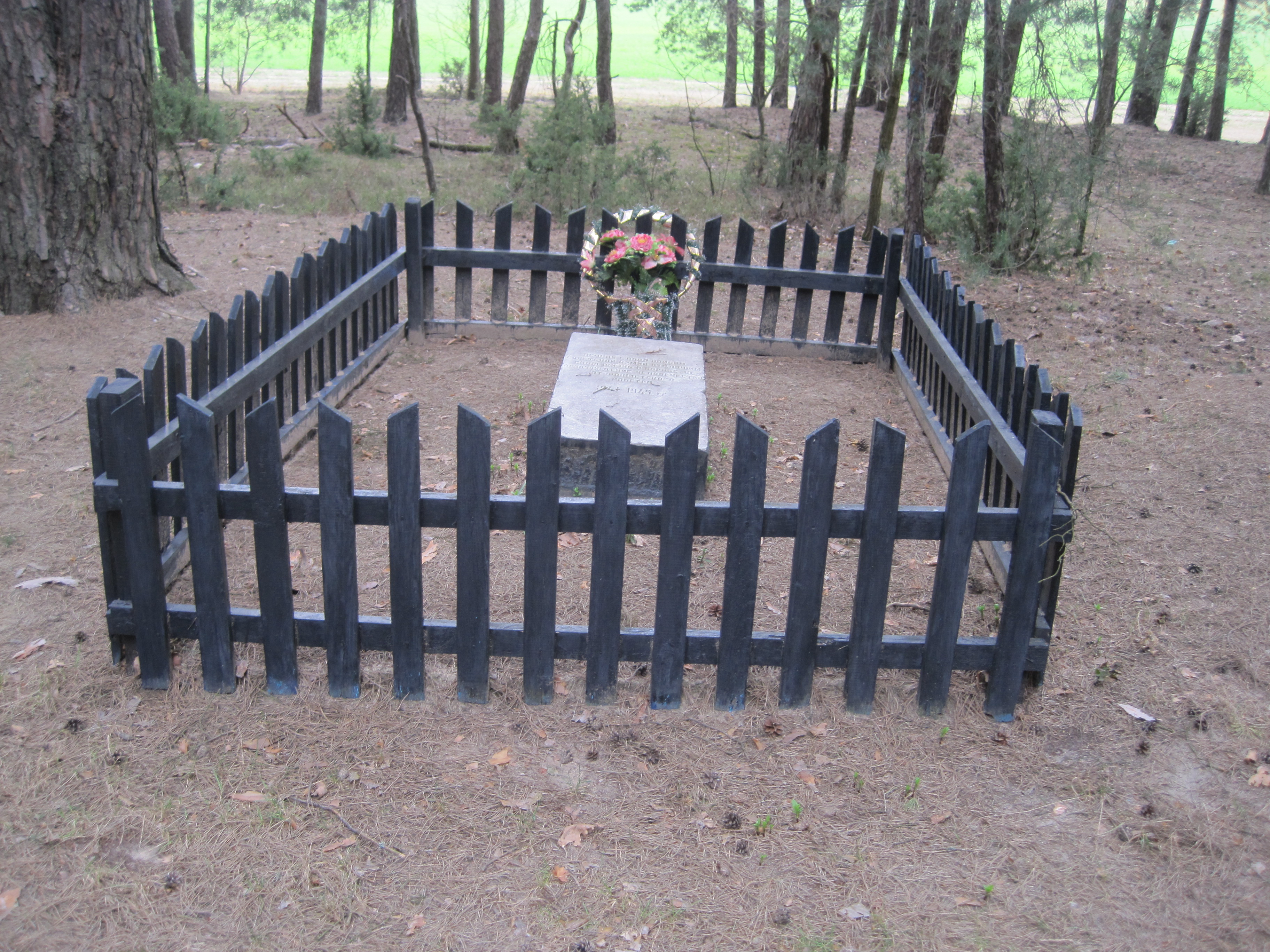 Памятник Советским воинам, расположенная в Около аг. Пелище (на краю леса), Каменецкий район, Брестская область