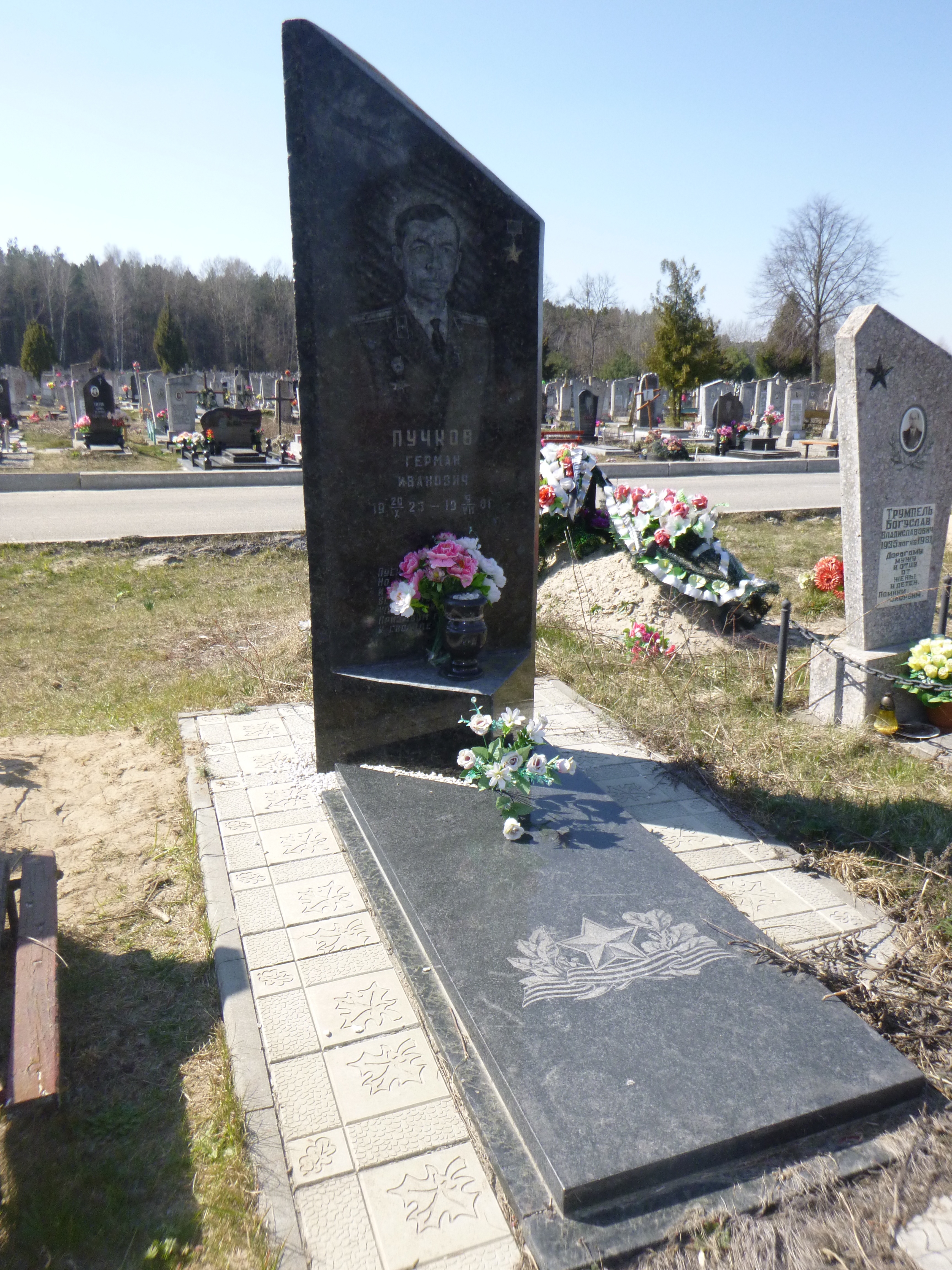 Индивидуальная могила Г.И. Пучкова, расположенная в д. Посеничи, Пинский район, Брестская область