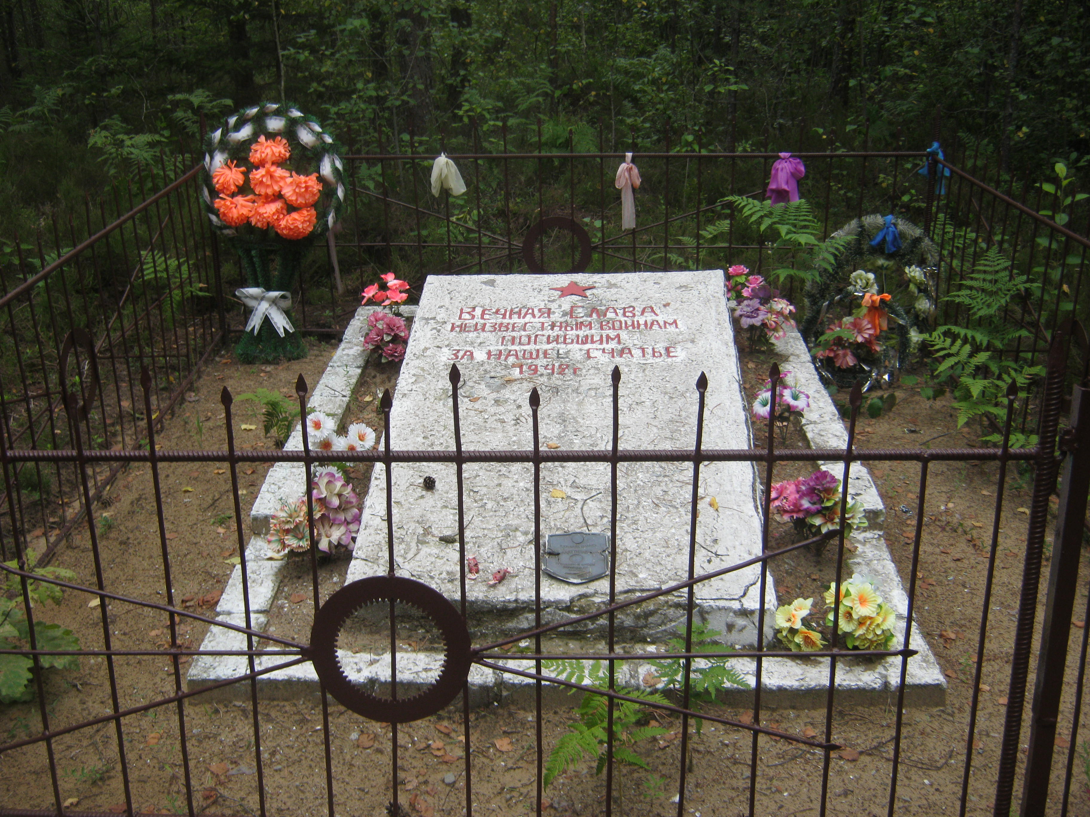 Братская могила, расположенная в д. Борки, Ганцевичский район, Брестская область